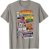 Marvel Avengers Father's Day Retro Comic Graphic Short Sleeve T-Shirt
