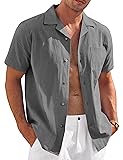 COOFANDY Mens Short Sleeve Button Down Shirts