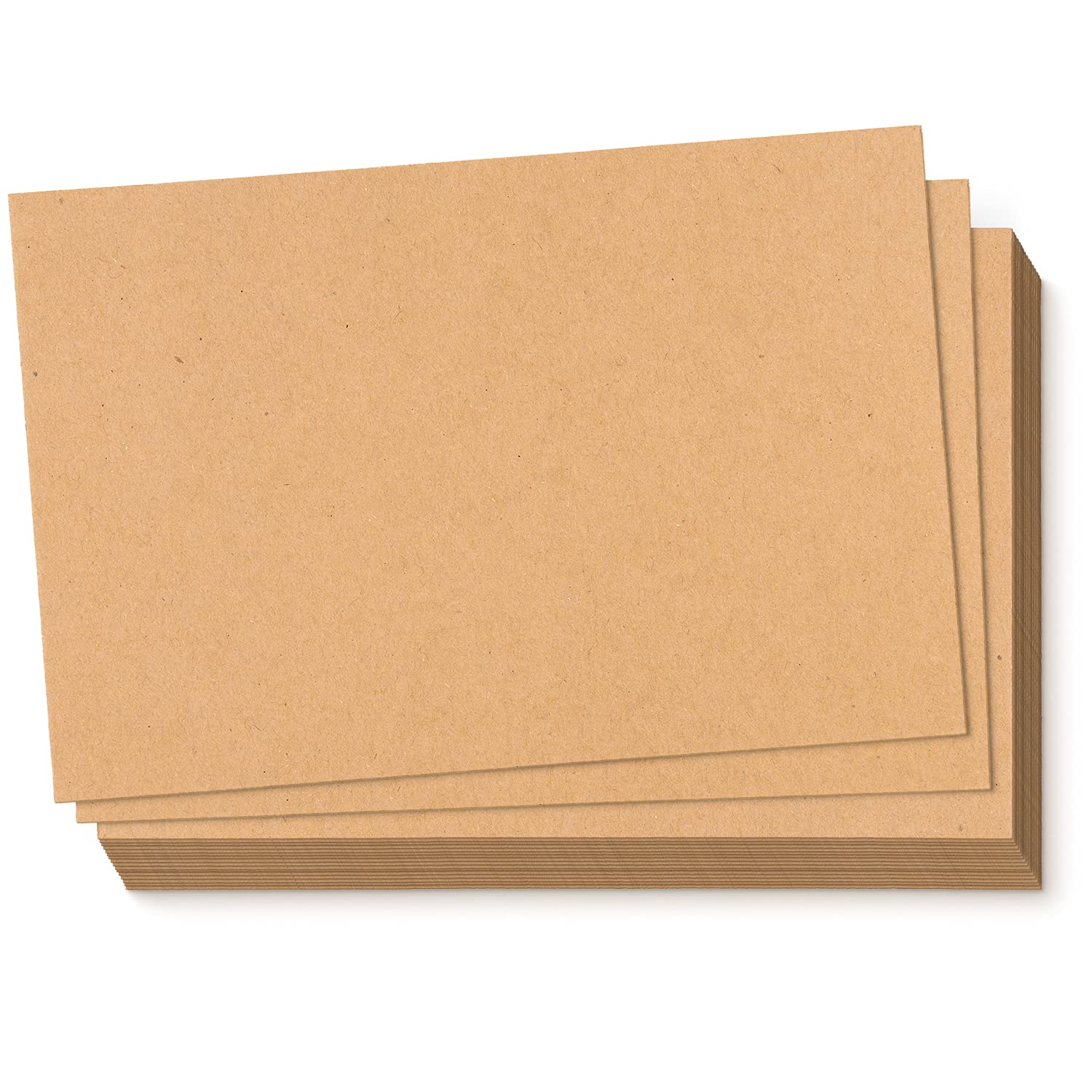 S&O 300gsm 4x6” Postcard Paper Cardstock (Both Sides Blank) for Art or Blank Note Slips for Mailing. Set of 60 Kraft Plain Greeting Tags, Printable Message Sheets Set. Bulk Letter Panels Pack