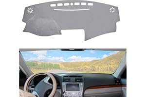 BERKSYDE Dashboard Dash Cover Mat Carpet Compatible with 2007-2011 Toyota Camry(Grey)