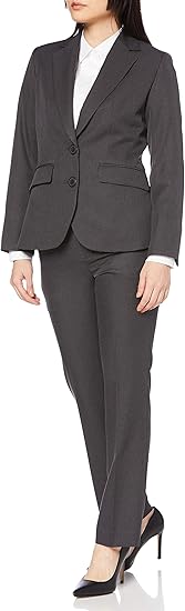 セシール スーツパンツセット テーラードジャケット ストレートパンツ 2点セット オフィススーツパンツセット 洗濯機ok レディース Au 540 パンツスーツ 通販 Amazon