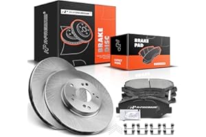 A-Premium 11.10 in (282mm) Front Vented Disc Brake Rotors + Ceramic Pads Kit Compatible with Honda and Acura Models - Accord 03-12/14-17, Civic 13-18, CR-V 02-04, Element 03-11, ILX 14-15, CR-Z 16