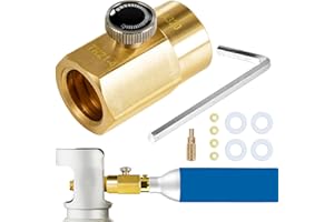 GURUDAR CO2 Cylinder Refill Adapter for CGA320 CO2 Tank to Refill TR21-4 CO2 Canister, CO2 Refill Station Connector Kit Compatible with FIZZI ONE TOUCH JET Soda Maker