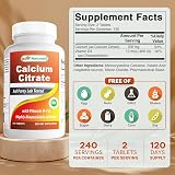 Best Naturals Calcium Citrate with Vitamin D-3 240 Tablets 240 Count view 2