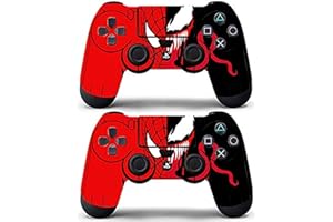 Vanknight 2 Pack Controllers Skin Covers Vinyl Stickers Decal Compatible with PS4 Controller Remote Spider Red