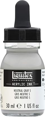 Liquitex Liquid Professional Acrylic Ink 30 ml Neutral Grey 5 Airbrush Paint