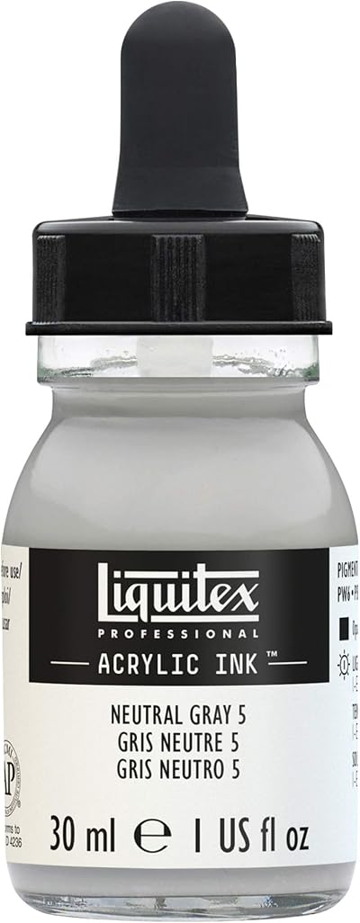 Liquitex Liquid Professional Acrylic Ink 30 ml Neutral Grey 5 Airbrush Paint