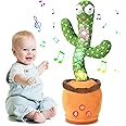 SANJOIN Dancing Talking Cactus Toy for Baby Toddler, Boys Girls Gifts Singing Mimicking Cactus Toy Recording Repeating What You Say Cactus Baby Toy with 120 English Songs (Green)