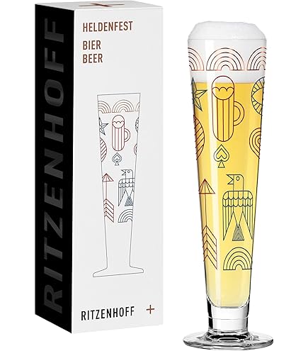 Verre à Liqueur 40 Ml - Série Heldenfest, Motif N° 11 Barbier Rond Et Multicolore Made In Germany Cuivre Bleu Rouge Noir