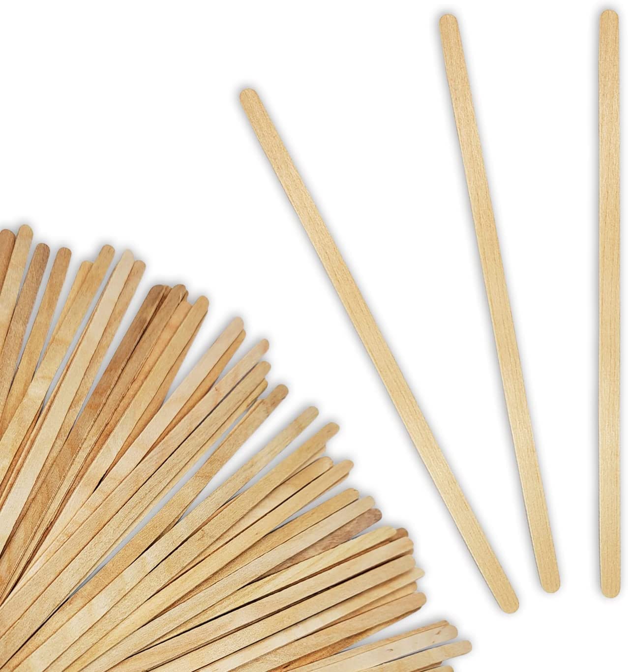 300 x 150mm Long Lolly Sticks, Giant Wooden Lollipop, Popsicle Natural Wood Art and Crafts, Plant Labels