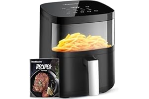BEELICIOUS PRO Air Fryer,Beelicious® 8-in-1 Smart Compact 4QT Air Fryers,with Viewing Window,Shake Reminder,450°F Digital Airfryer with Flavor-Lock Tech,Dishwasher-Safe & Nonstick,Fit for 2-4 People,Black