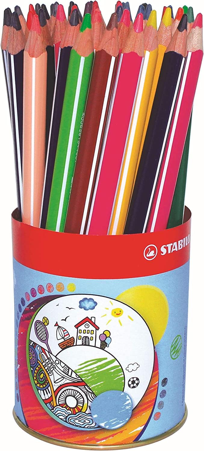 STABILO Trio thick - Triangular Colouring Pencil - Tin of 38 - Assorted Colours — image 1