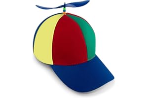 AUEAR, Detachable Adult Propeller Hat Baseball Cap Rainbow Top Hat Brightly Rainbow