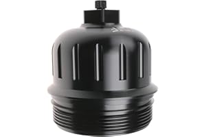 iFJF 134001 Fuel Filter Housing Cap Replacement for 2017-2024 GM Duramax 6.6L L5P Chevy Silverado/GMC Sierra 2500HD 3500HD Billet Aluminum with Drain Plug