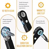 HELEMAN Mini Ratchet Angled Screwdriver Set for Tight Spaces - Tools for Dad view 7
