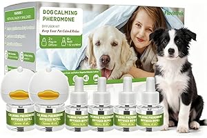 8 Packs Dog Calming Pheromone Diffuser Kit, Pheromones Calming Diffuser Up to 180 Days to Reduce Anxiety, Barking & Aggressio