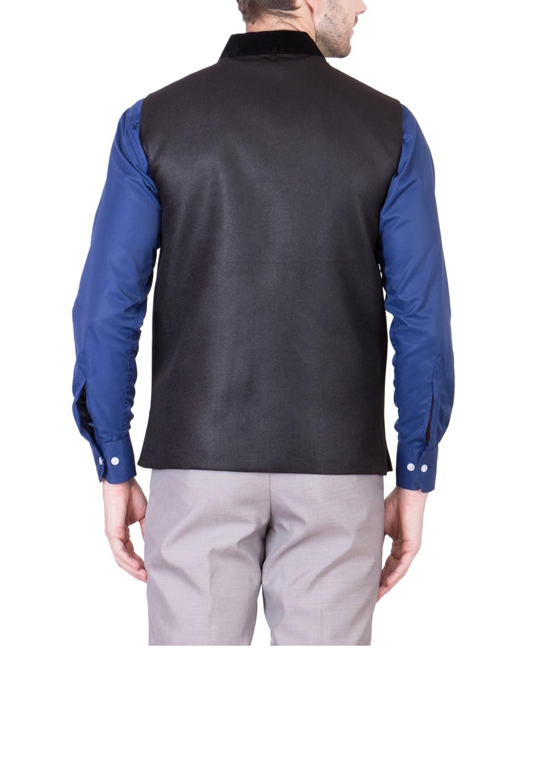 akaas men's jute nehru jacket