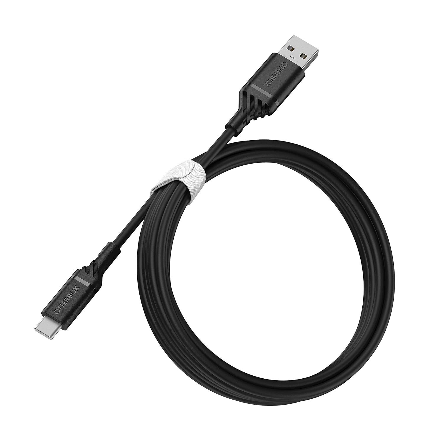 OtterBox Reinforced USB-A to USB-C Cable, Charging Cable for Smartphone and Tablet Ultra-Rugged, Bend and Flex Tested, 2M, Black