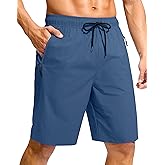 G Gradual Men's Swim Trunks 9" Quick Dry Swimming Board Shorts with Zipper Pockets Swimwear Bathing Suit for Men No Liner