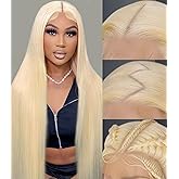 Bebeest 32 Inch 613 Lace Front Wig Human Hair 200 Density Blonde Wig Human Hair Straight 13x6 HD Lace Front Wigs Human Hair P
