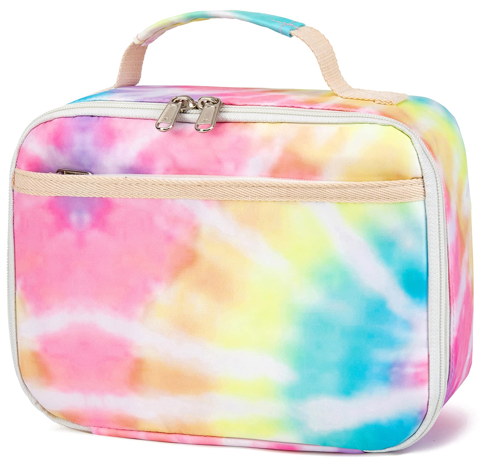 Photo 1 of Kids Lunch Box Boys Girls Insulated Lunch Cooler Bag Reusable Lunch Tote Kit for School Travel (094 Tie Dye)