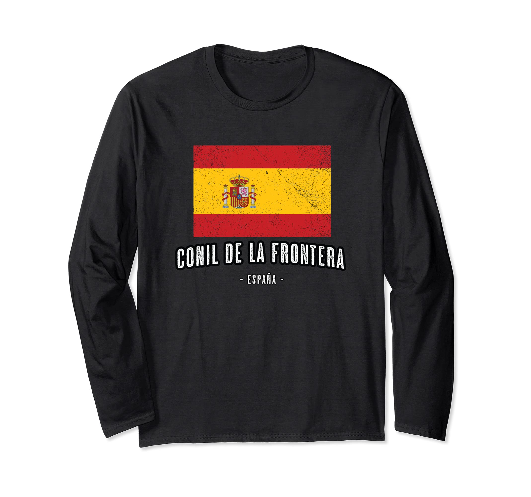 Conil de la Frontera Spain | ES Flag, City - Bandera Ropa - Long Sleeve T-Shirt