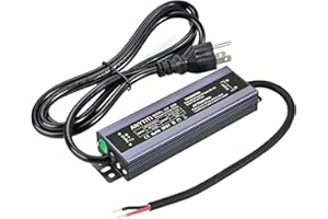 ANYTITI LED Driver,LED Power Supply IP67 Waterproof Output 60W DC12V 5A 3-Prong Plug 4.5feet