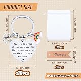 Partideal Thank You Keychain Gifts 10 Pcs Organza Bags & Cards Set view 7