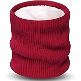 XFUEL Fleece Lined Neck Warmer Gaiter for Men Women Winter Knitted Face Scarf Ski Neck Cover for Cold Weather
