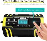 HAUSPROFI 12V/24V 8A Battery Charger 6 Modes LCD Intelligent 3-Stage view 2