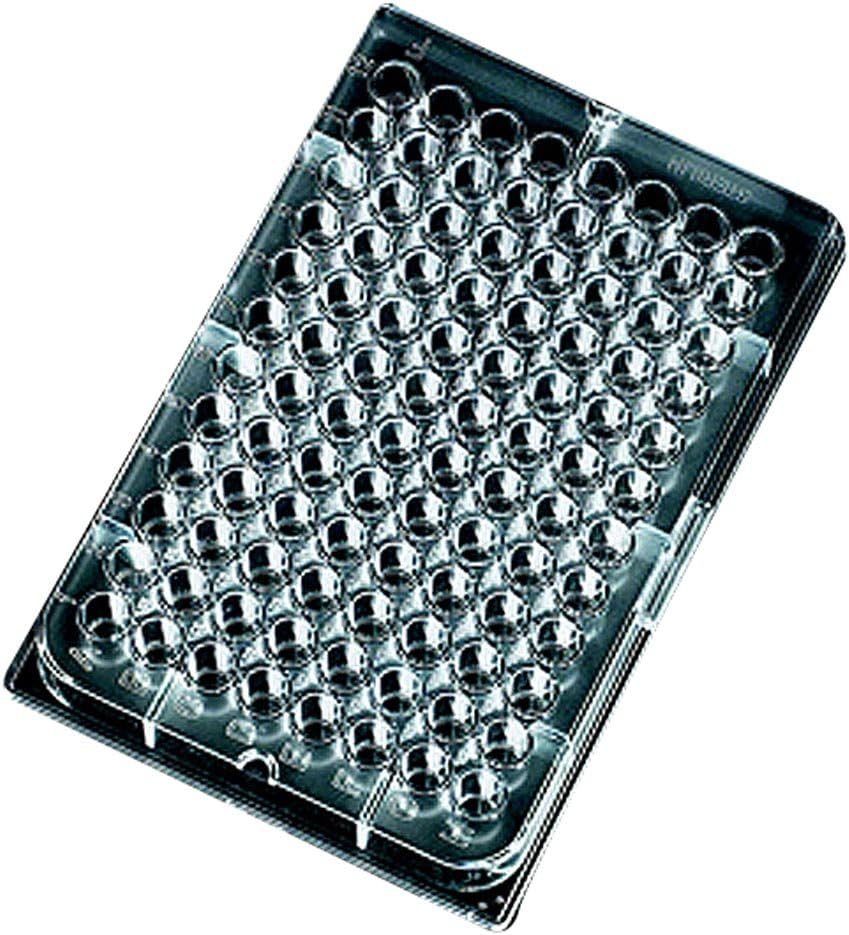 Sterilin 539224-01 Clear Polystyrene Non-Sterile 96-Well Microtiter Plate, 330 microliter Volume, U-Bottom (Case of 50)