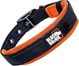 Black Rhino Heavy-Duty Dog Collar Reflective Neoprene Padded Medium Orange/Black view 7