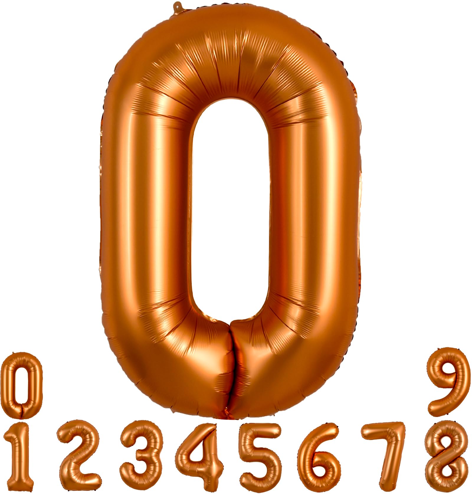 Photo 1 of TONIFUL 40 Inch Orange Large Numbers Balloon 0-9 Birthday Party Decorations,Big Number 0 Foil Balloon Digital 0 for Birthday Party,Wedding, Bridal Shower,Engagement,Graduations,Anniversary,Baby Shower