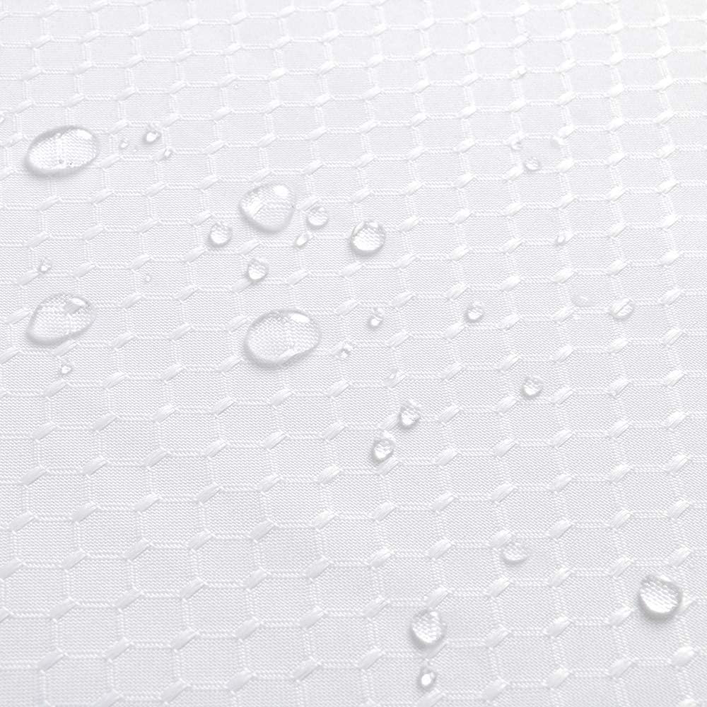 EurCross White Waffle Shower Curtain,Heavy Duty Polyester Water-resistant Machine Washable Bathroom Shower Curtain with 12pcs Hooks,180 x 180cm - Image 5