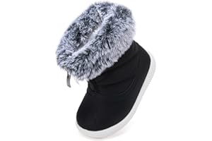 BMCiTYBM Baby Boy Girl Snow Boots Waterproof Winter Warm Booties Nonslip Lightweight Outdoor Shoes for First Walkers 6 9 12 18 24 Months(Infant/Toddler)