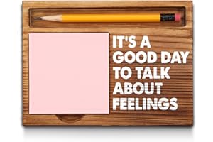 akeke Funny Sticky Note Holder Gifts for Guidance Counselor, Mental Health, Speech Therapy, Social Worker, School Counselor Desk Self-Stick Note Pad Holders GSH16