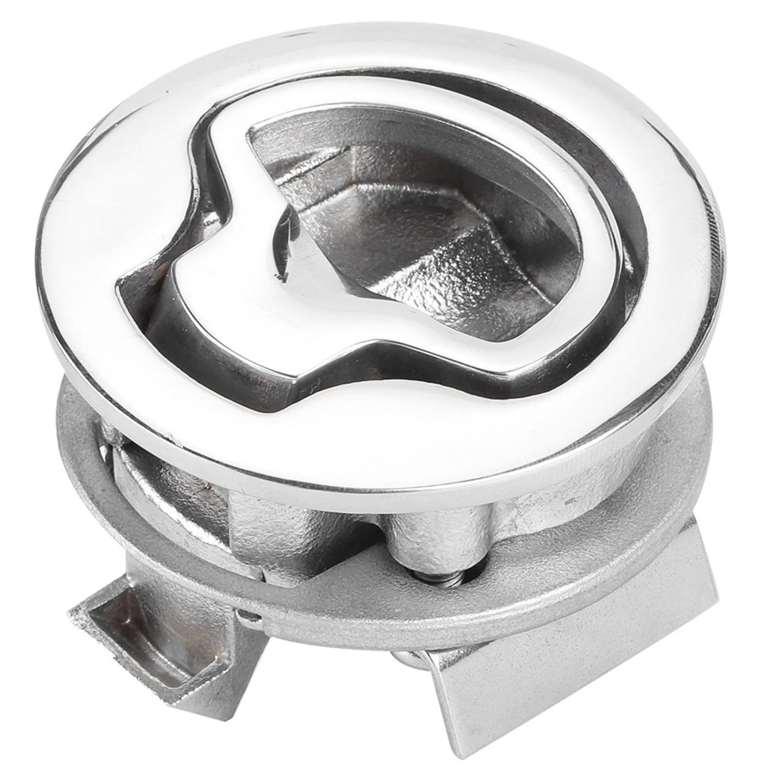 Boat Latches Flush Pull Slam Latch 2 Inch Stainless Steel Boat Round Deck Hatch Flush Pull Latch Lock for Marine Yacht