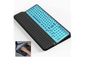 Laokiiy Keyboard Stand for Desktop, Computer Keyboard Stand, Ergonomic Keyboard Holder for Easy Typing Working, Keyboard Riser with Comfortable Wrist Rest for Keyboard Fits All Keyboard Black