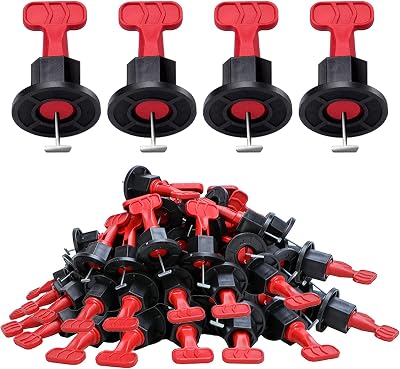 Fleetise Tile Leveling System Kit 100pcs 2 Wrenches 10 T-Pins 14mm