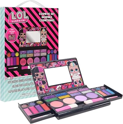 LOL Surprise Townley Girl 30 Pc Cosmetic Compact Makeup Set for Kids - Safe &