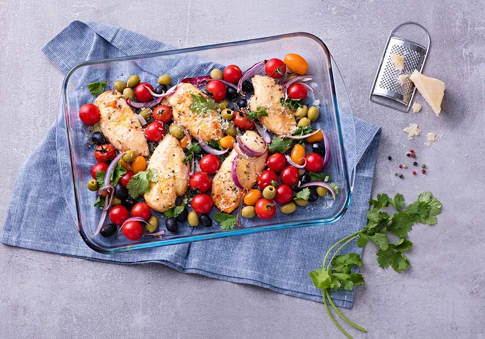 Pyrex® - Essentials - Set of 2 Rectangular Glass Lasagne Dishes (35 x 23 cm, 40 x 27 cm), Clear - Image 4