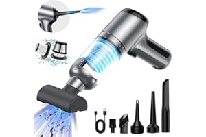 KOPIDOE Car Vacuum Portable Cordless, 3 in1 handheld rechargeable Vacuum Cleaner, 18000 PA High Power Brushless Motor, Portable Keyboard Small Vacuum Cleaner with Multi-Nozzles for Home, Office, Computer