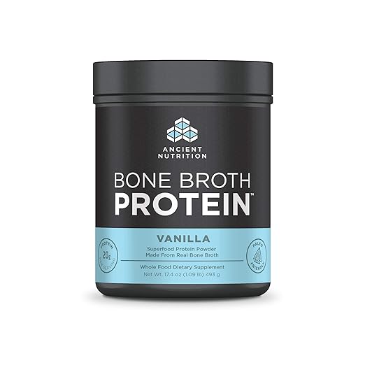 Ancient Nutrition Bone Broth Protein Powder, 20g Protein Per Serving, Paleo, Low Carb Superfood, Vanilla, 20 Servings best paleo powder Ancient Nutrition Bone Broth Protein Powder, 20g Protein Per Serving, Paleo, Low Carb Superfood, Vanilla, 20 Servings best paleo powder