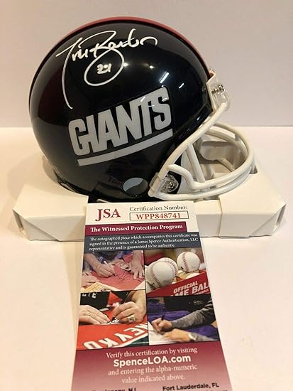 tiki barber signed helmet