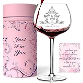 Gifts For Women,Not a Day Over Fabulous Personalized Wine Glasses Birthday Gifts Wine Glass Mothers Day Gifts For Women, Unique Gift Ideas for Her Mom Friends Female Her Wife Girlfriend Coworkers