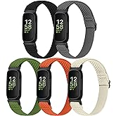 XFYELE Elastic Nylon Bands Compatible with Fitbit Inspire 3/Inspire 2/Inspire HR/Inspire/Ace 3/Ace 2, Soft Adjustable Stretchy Straps Replacement Wristband for Women Men