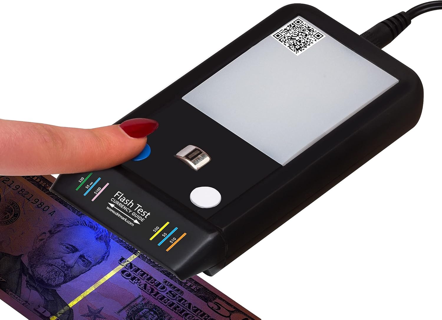Dri Mark Flash Test Counterfeit Bill Detector, Smallest, Easiest Money Checker, Fake Currency Detection Machine, Ink, UV, and Watermark Flashtest : Office Products