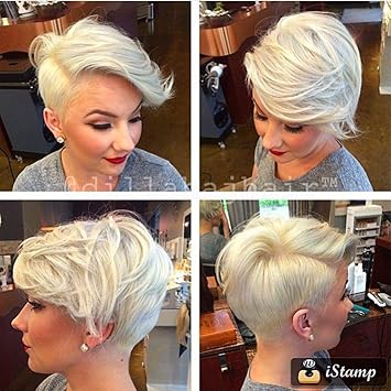 Amazon Com Beisd Short White Wig Pixie Cut Hair Wigs For Women