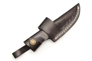 Hunting Hunts Handmade Genuine Cowhide Leather Knife Sheath - Horizontal Compact Carry Knife Belt Loop with Buckle - Heavy Duty Universal Knives Cover or Sleeves