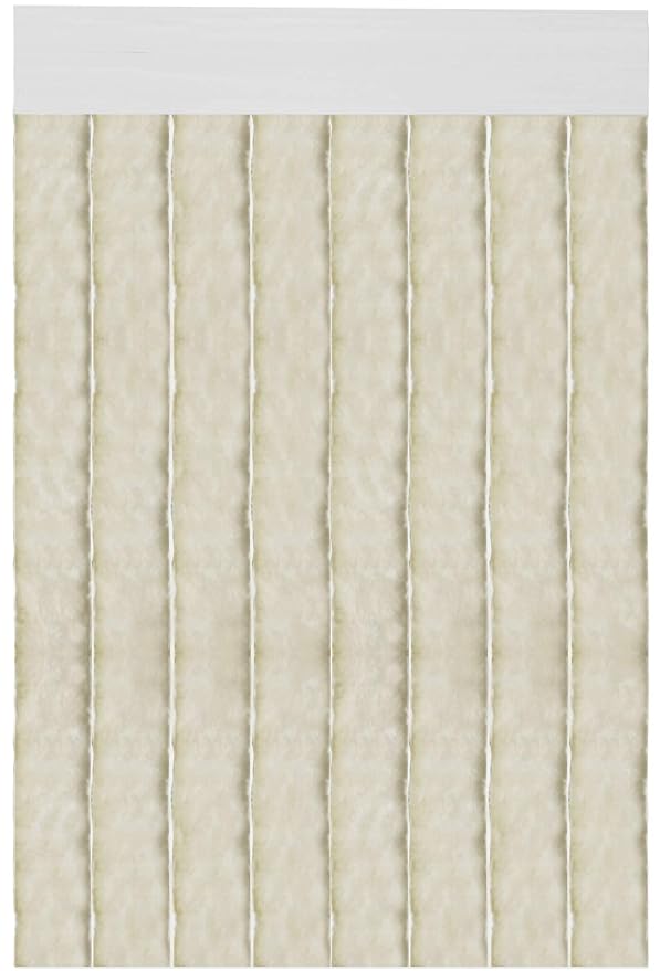 Flauschvorhang, Chenille Vorhang, Insektenschutz für den Sommer Extrabreit, Auswahl: 140x220 Unistreifen beige